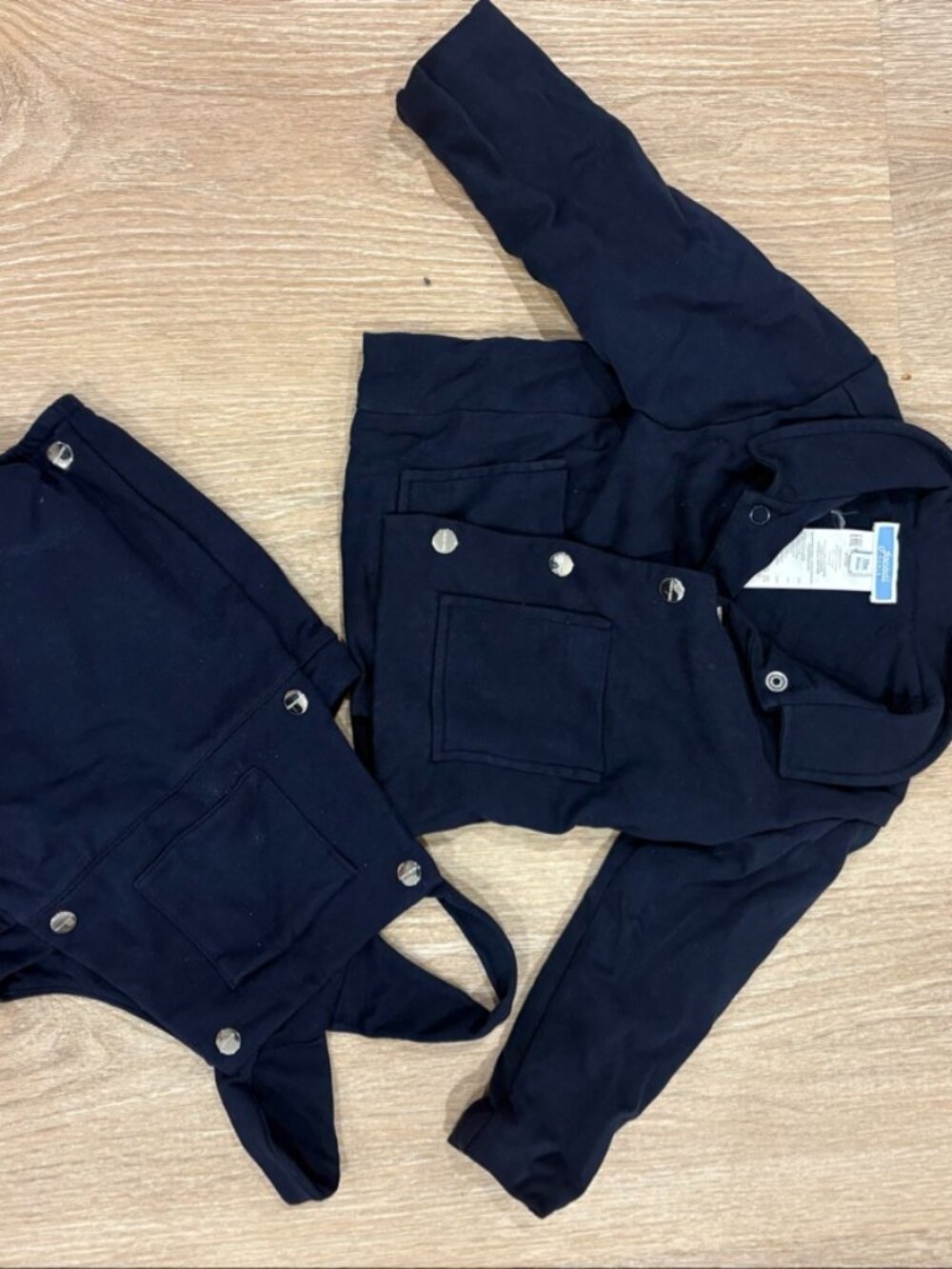 Jacadi Paris Navy 2pc Set 81CM Jacket Overalls Toddler